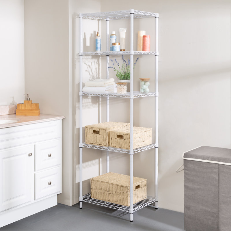 Étagère à 3 niveaux Alexandrina (H 72 po x l 24 po x P 18 po), Blanc