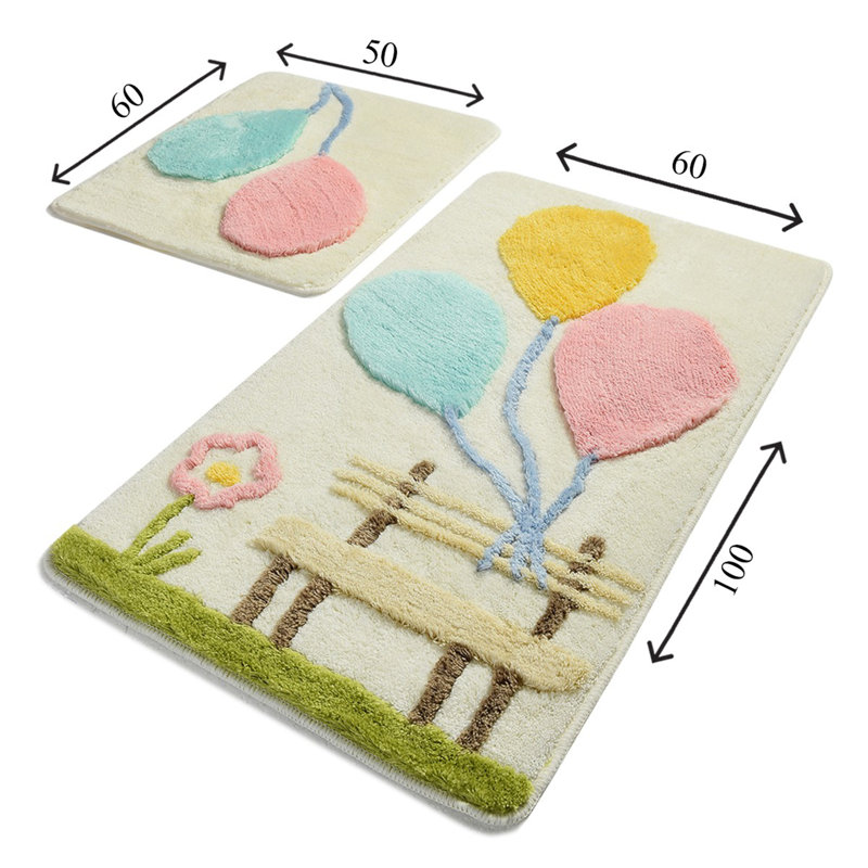 Ensemble de tapis pour salle de bain 2 pièces Izaak