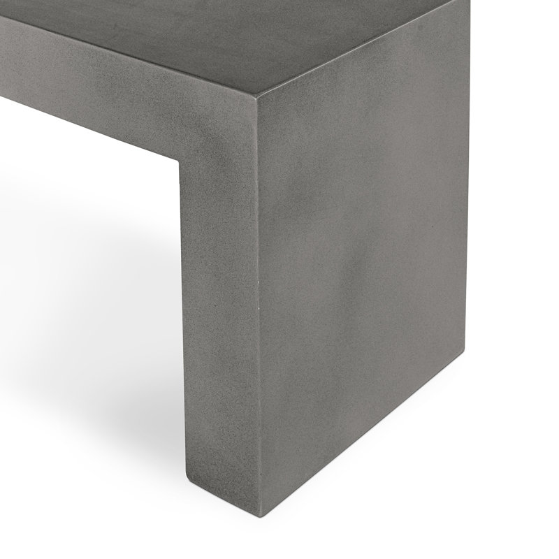 Lazarus Outdoor Dining Bench, Gray Performance