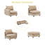 Canapé modulaire en L de 5 pièces rustique 130 po Rustic Contemporary