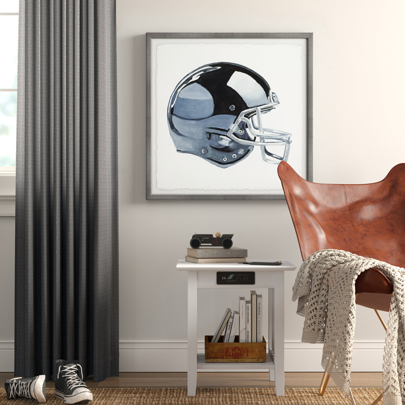 «Dillon Football Helmet», reproduction encadrée, H 18 po x l 18 po x P 1,5 po