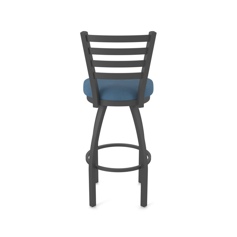 Jackie Swivel Stool, Pewter, Vinyl-Rein Bay, Extra Tall (36" Seat Height)