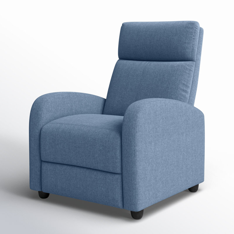 Fauteuil inclinable large de 28,8 po Kraker, Mélange de polyester bleu