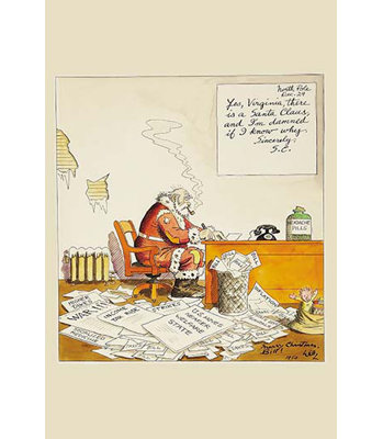 « yes virginie is a santa père » par harold t. webster, reproduction d’art