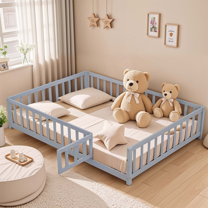 Lit plateforme Jalaycia, gris