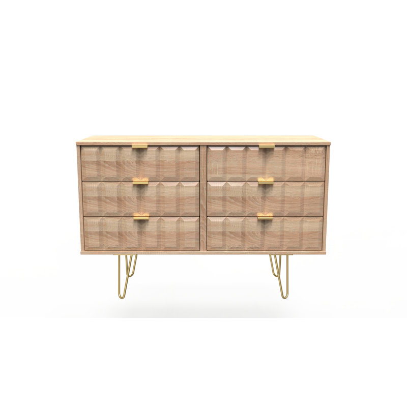 Alard 115cm W 6 - Drawer Chest of Drawers