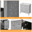 Meuble-lavabo de salle de bain avec lavabo en céramique, 1 porte et 3 tiroirs-1596484820