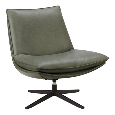 Chaise longue pivotante en cuir Delana