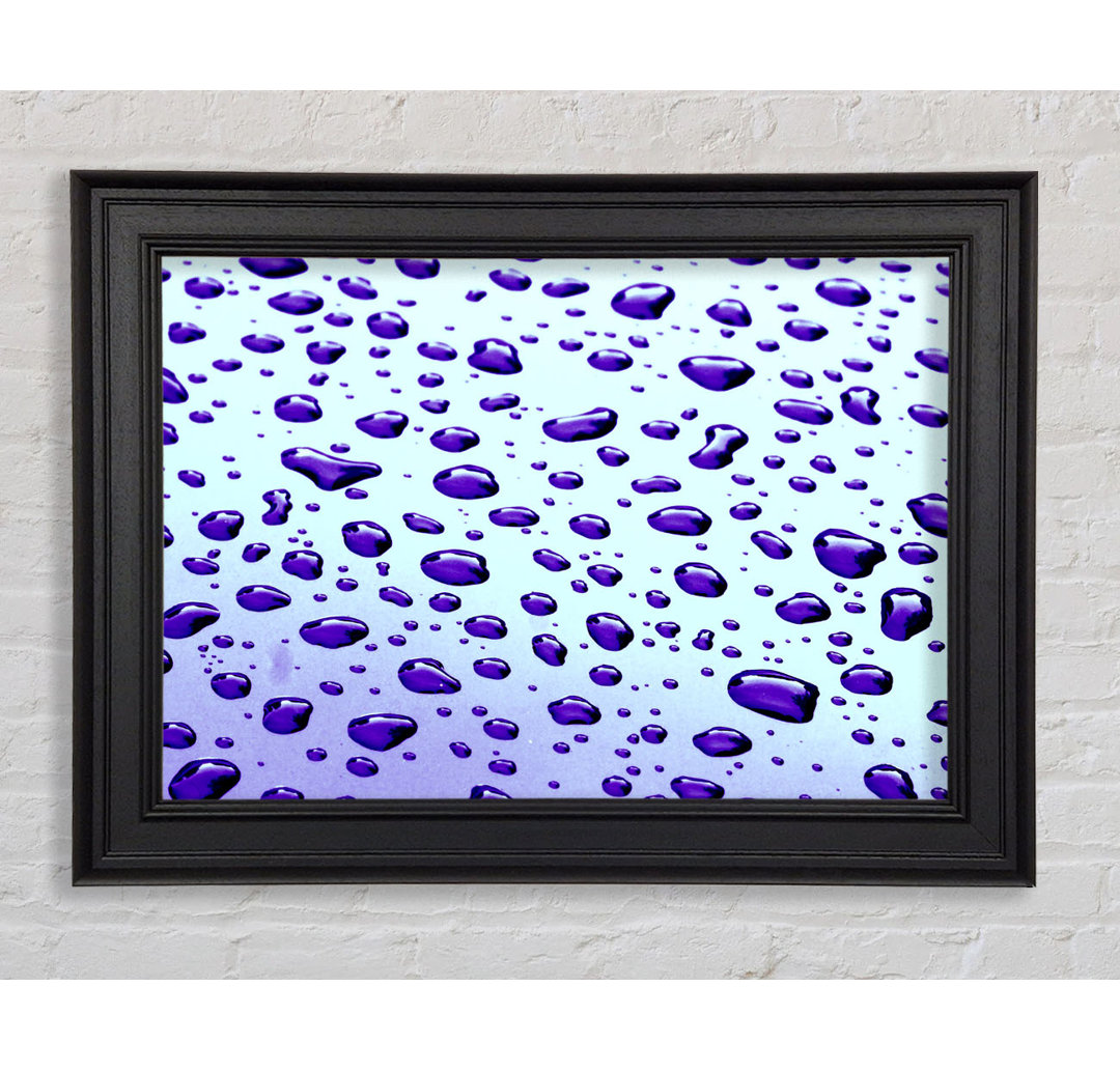 Gerahmtes Wandbild Purple Raindrops