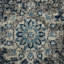 Tapis bleu sarcelle tissé à la machine 5 pi x 7 pi bleu médaillon