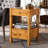 Edmeo Modern And Contemporary Natural Light Mappa Burl Wood 2-Drawer Nightstand