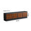 Creative Black Solid Wood TV Cabinet Unfinished TV Stand for TVs up to 88"