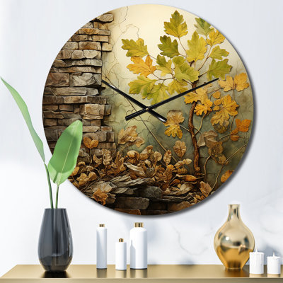 Green Oak Tree Whispers of History I - Tree Oak Wall Clock -  East Urban Home, 9BD1D5AD51DD4F54854088A6E00ADA4C