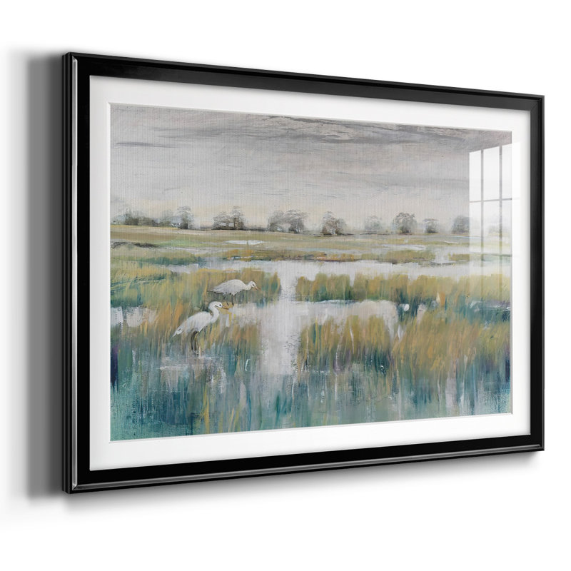 Marshland View V, reproduction d'art sur papier, Noir, H 27 po x l 39 po x P 1,5 po
