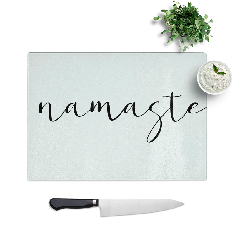 Namaste Typography Chopping Board, 28.5cm W x 39cm L