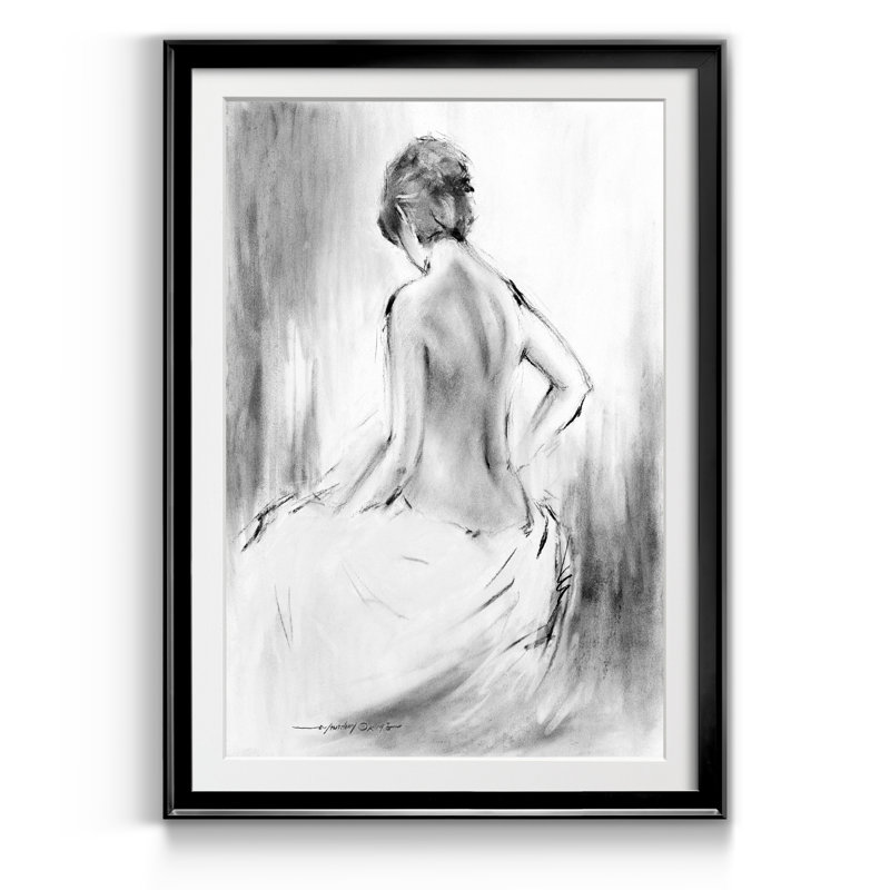 Soft Silhouette V - Cadre photo, reproduction d'art sur papier, H 18,5 po x l 24,5 po x P 1,5 po, Noir
