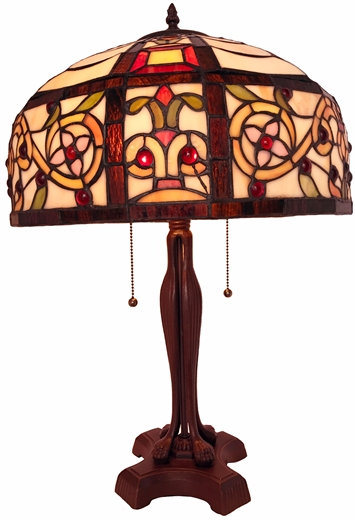 Lampe fantaisie 23" tiffany Delfin