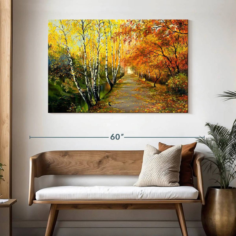 Peinture d'automne, H 32 po x l 48 po