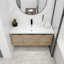 Armoire de salle de bain 48 po avec lavabo, portes à fermeture douce et tiroir, montage flottant, 48 po x 18 po (emballage KD)