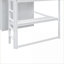 Lit mezzanine double en bois de pin avec garde-robe, bureau et amp; Tiroirs de rangement, blanc - aucun sommier nécessaire