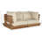 Ivry Water Resistant Fabric Upholstered Outdoor Patio Modular Loveseat-1134828330