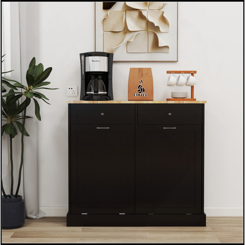 Armoire à ordures polyvalente et inclinable avec beaucoup de rangement et une conception élégante pour de multiples utilisations