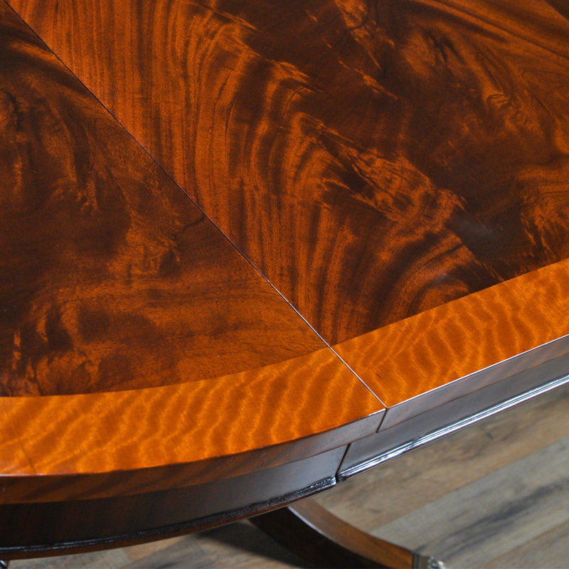 Mahogany Oval Solid Wood Dining Table