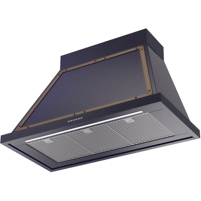 Hotte murale 40 pouces avec 600 PCM ILLES Nostalgie II Series Noblesse, Bleu minuit / bronze