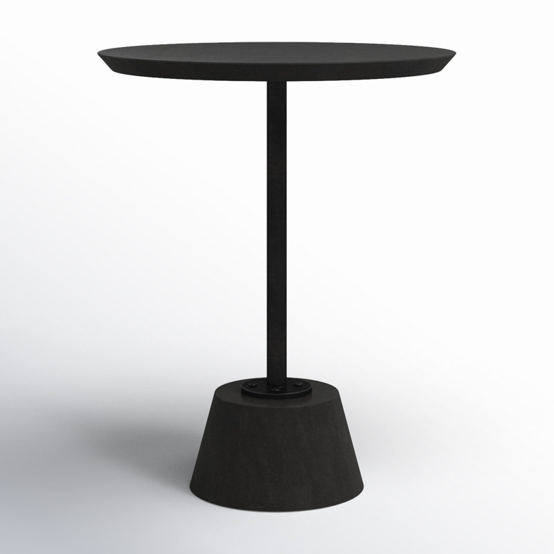 Thomas Solid Wood End Table, Dark Brown/Black
