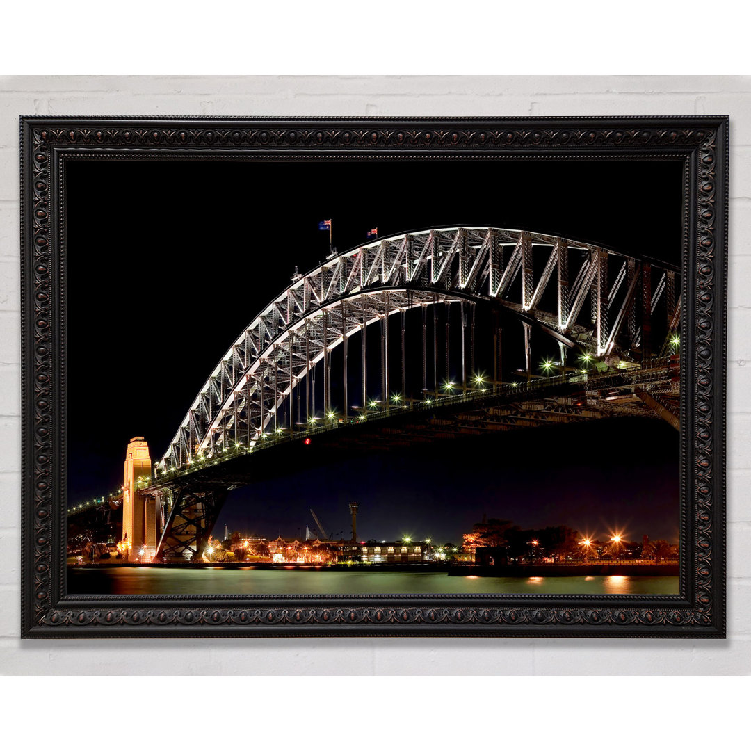 Gerahmter Kunstdruck Sydney Harbour Night Light