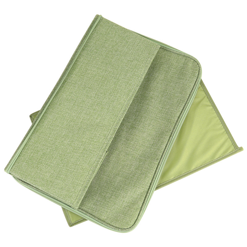 Grande boîte de rangement en tissu, H 10 po x l 18 po x P 14 po, Vert