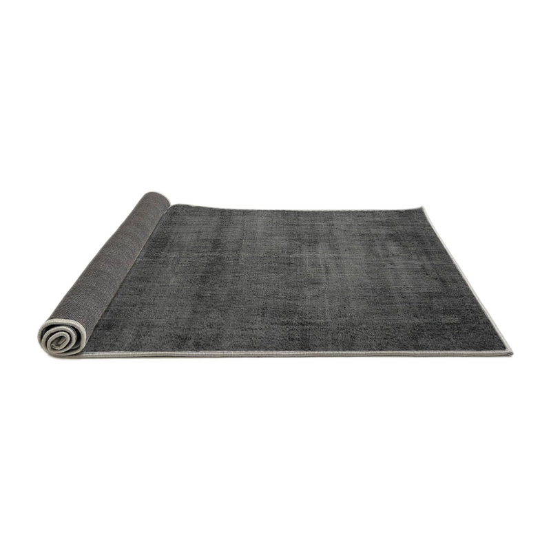 Tapis traditionnel gris anthracite Cattaraugus, Rond 5 pi