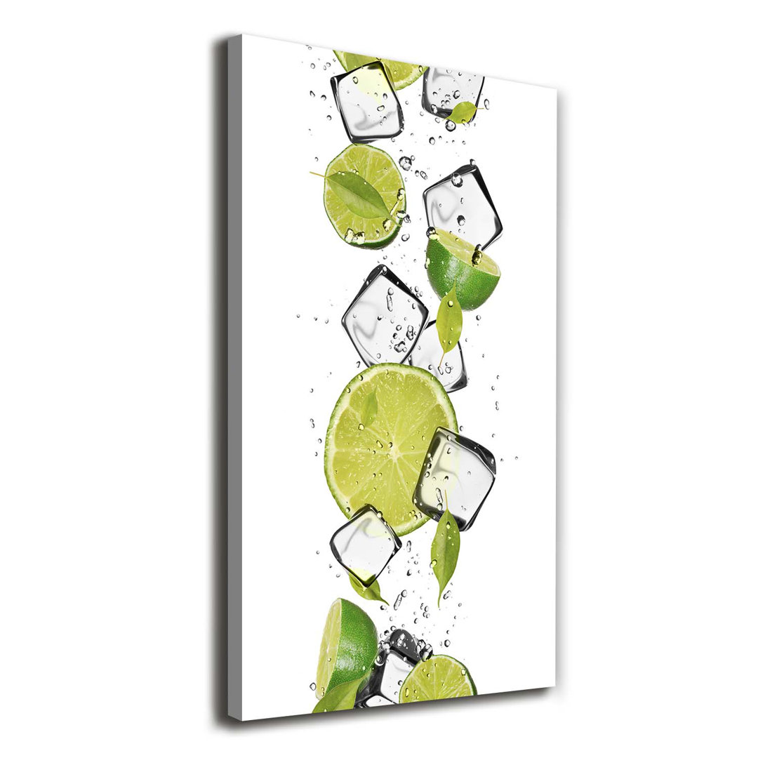 Limonka und Eis - Kunstdrucke auf Leinwand - Wrapped Canvas