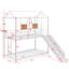 Fun Metal Twin-Over-Twin Bunk Bed With Slide, Perfect For An Exciting Housebed Experience-114328185