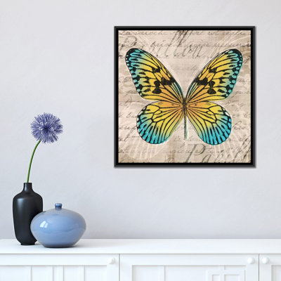 «Butterflies I», reproduction d'impression sur toile tendue