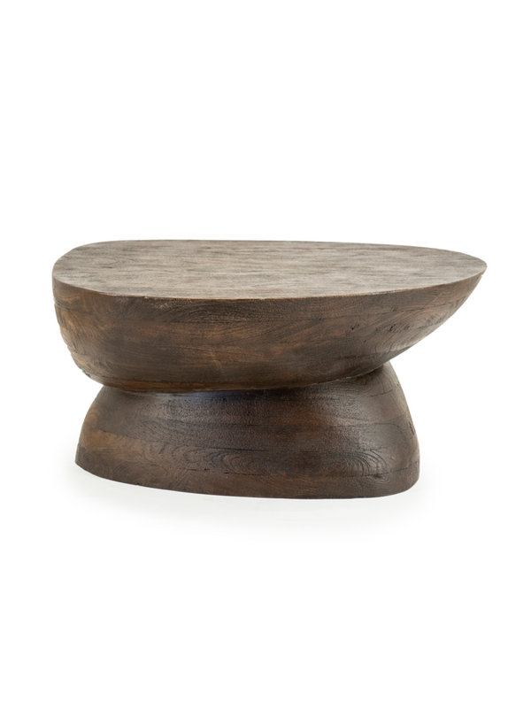 Cobble Solid Wood Single Coffee Table, Brown