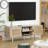 Boho TV Stand with Rattan Doors and Open Storage for TVs up to 55", Media Console Table with Storage Cabinet-91459500