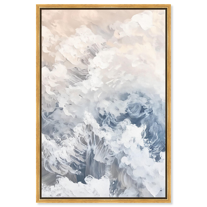 Toile «Celestial Slumber II» par Art Remedy, H 16 po x l 11 po, Argent, Cadre flottant