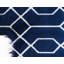 Tapis géométrique bleu / argent Corando-40284657
