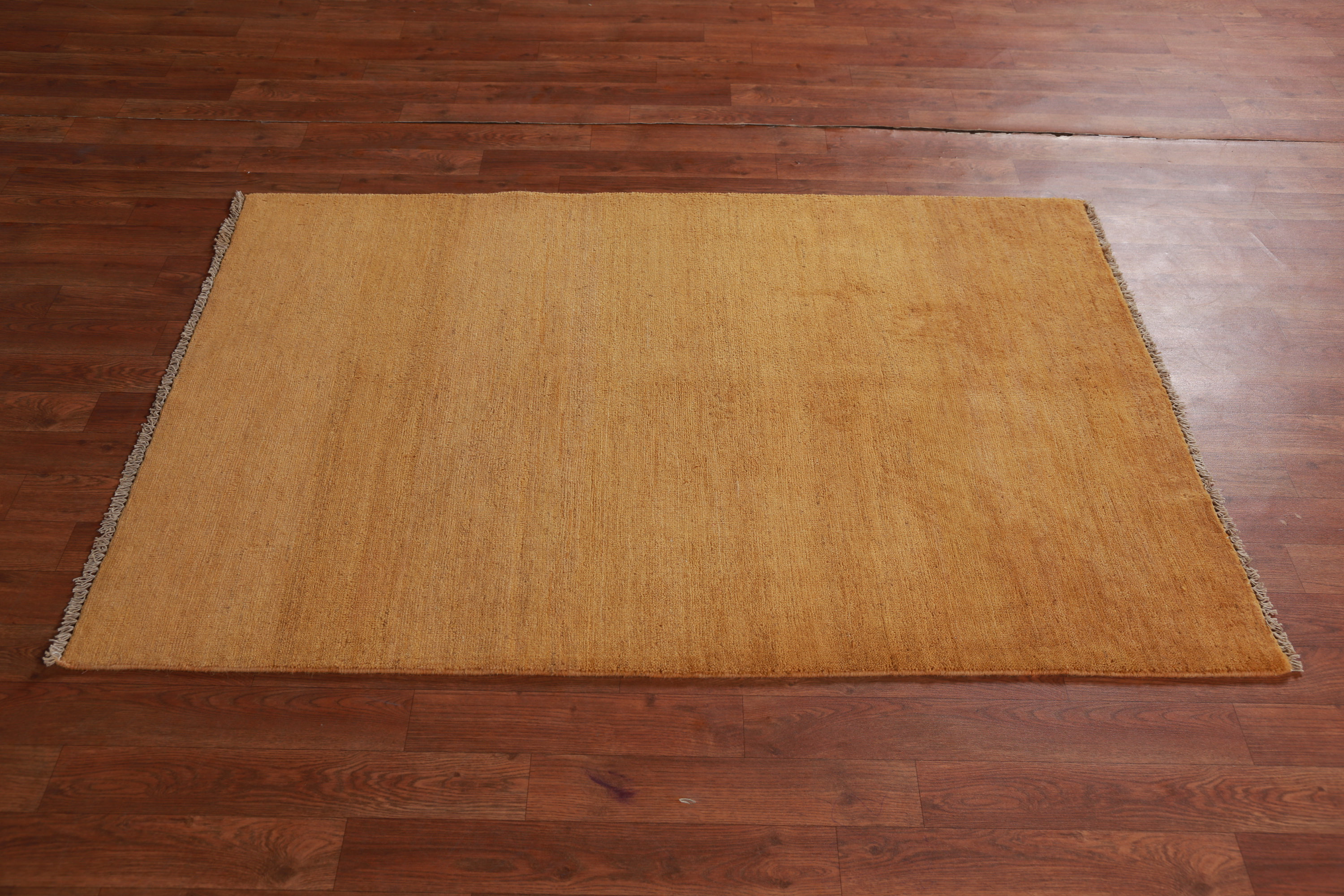 Gabbeh Gold Rugs Gracie Oaks Modern Gold Solid Gabbeh Oriental Rug 3x5 | Wayfair