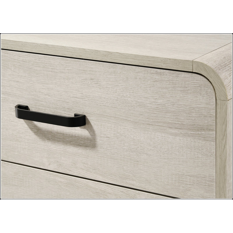 Commode contemporaine en bois à six tiroirs avec rangement spacieux et finition blanche élégante pour les intérieurs modernes