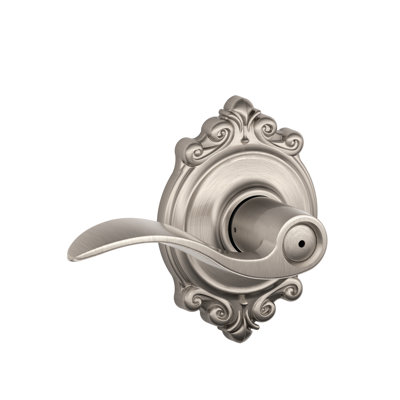Accent Lever with Brookshire Trim Bed and Bath Lock