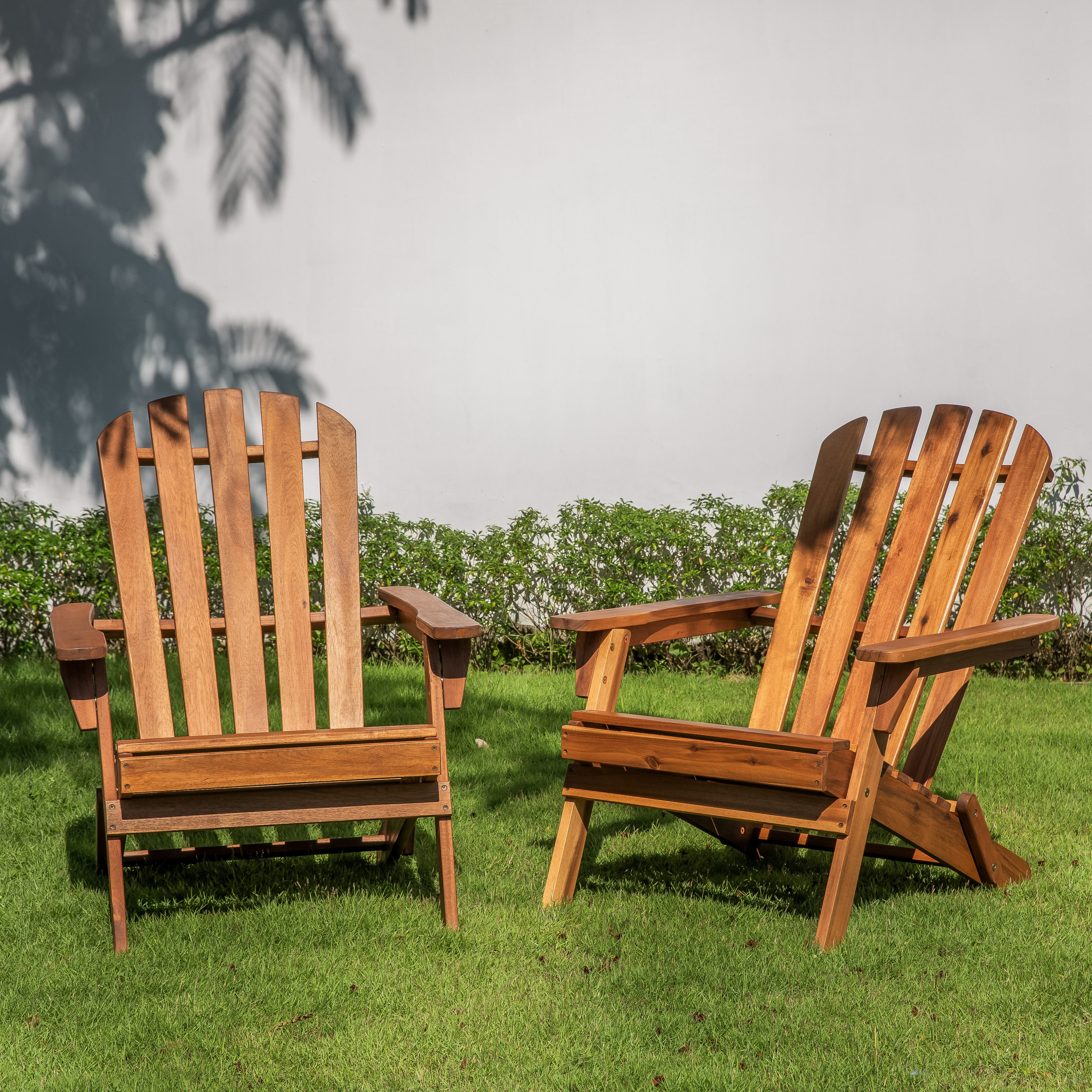 Highland Dunes Solid Wood Adirondack Chairs (set Of 2) & Reviews | Wayfair