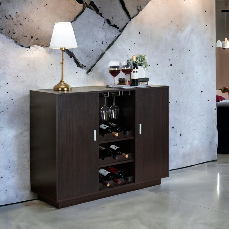 Porte-bouteilles élégant - Présentez vos vins avec Flair Serveur sophistiqué, idéal pour les amoureux et le rangement