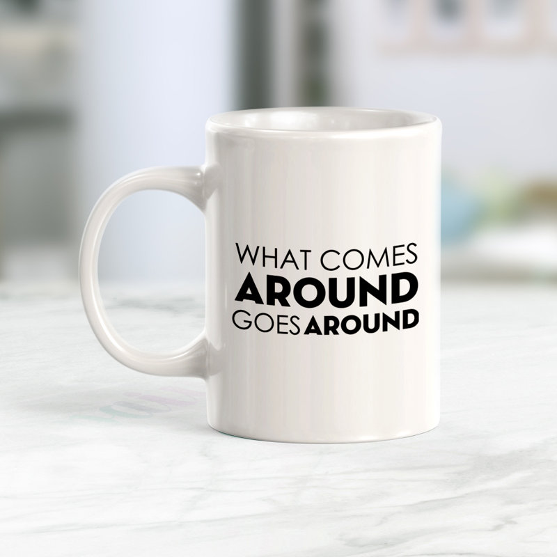 Tasse à café What Goes Around Comes Around, Tom Demain, Ensemble de verres à lait, Plastique polypropylène