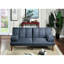 Chaise longue de couleur bleu marine, pieds en bois massif, base en contreplaqué et coussins modernes-1404789977