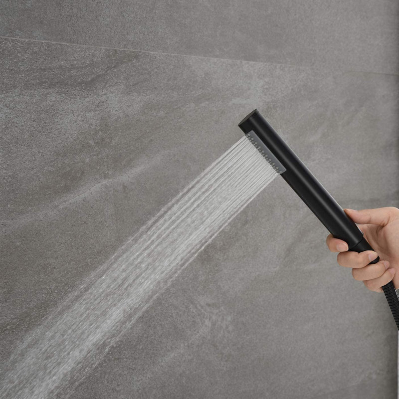 Robinet de baignoire monocommande à fixation au sol, Noir