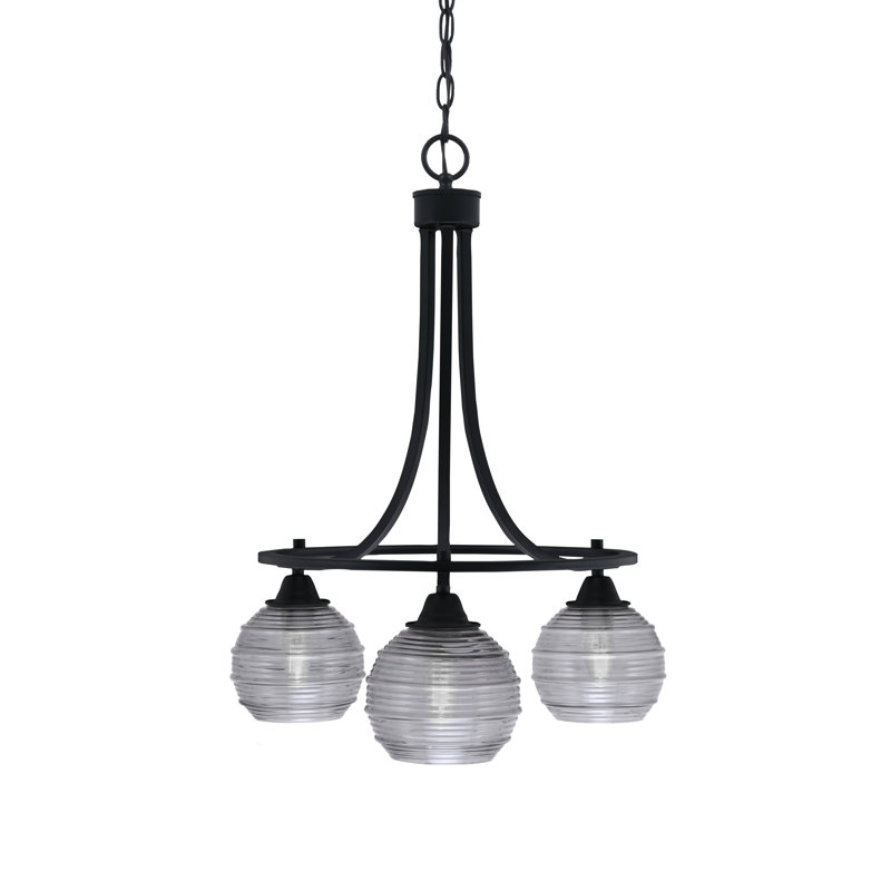 Lustre 3 lumières Ottavia Paramount, Nickel brossé, Brun