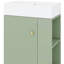 Armoire de rangement de salle de bain 21,6 "avec lavabo en céramique et rangement latéral-1057963574