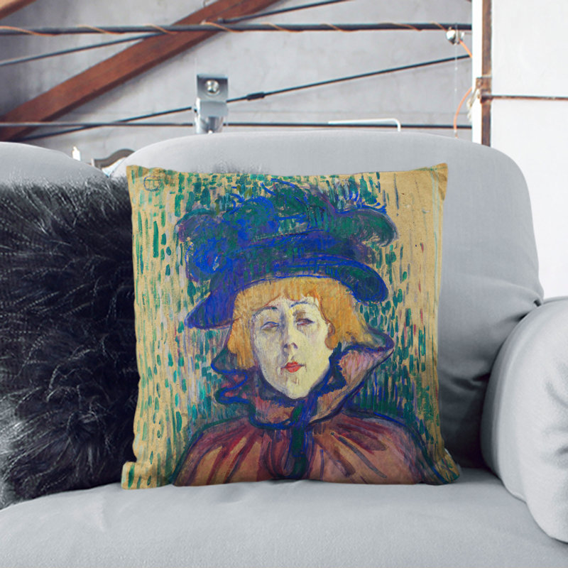 Square Cushion, 55cm H x 55cm W x 20cm D, Black